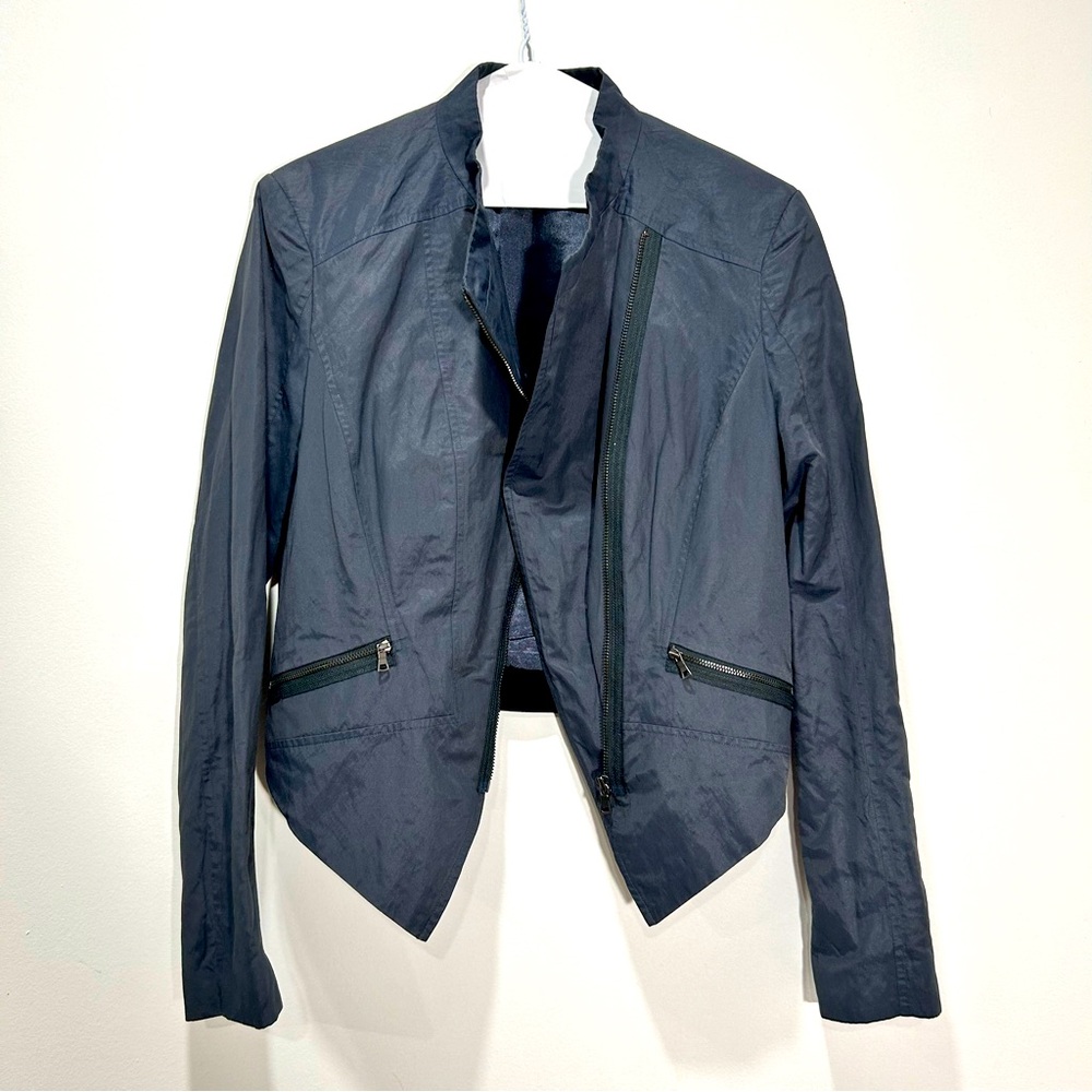 TAHARI Navy Blue Bomber Jacket/Blazer in Women's Size 8